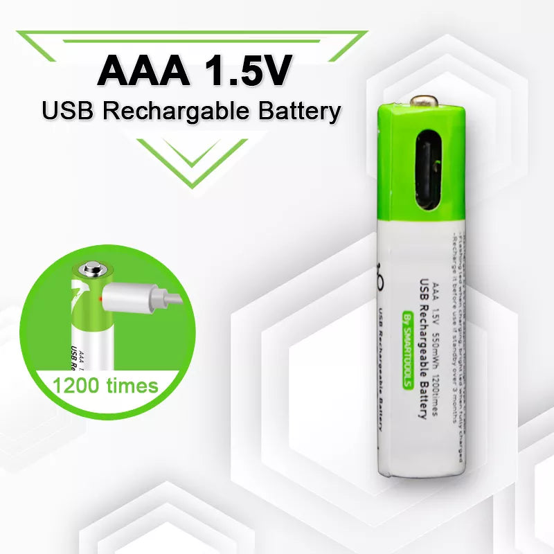 USB- C Rechargeable AA Li-ion Battery Pack.