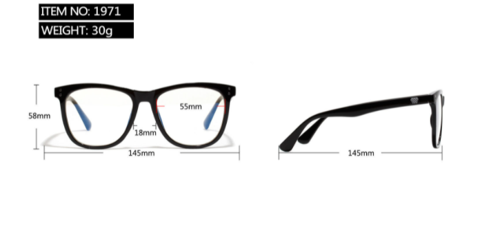 Eon Earth black frames Anti-Blu-ray Glasses 
