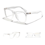 Eon Earth transparent Anti-Blu-ray Glasses  side and front view