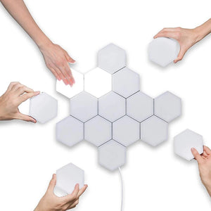 Hands creating honeycomb shape with Products Quantum Touch Light