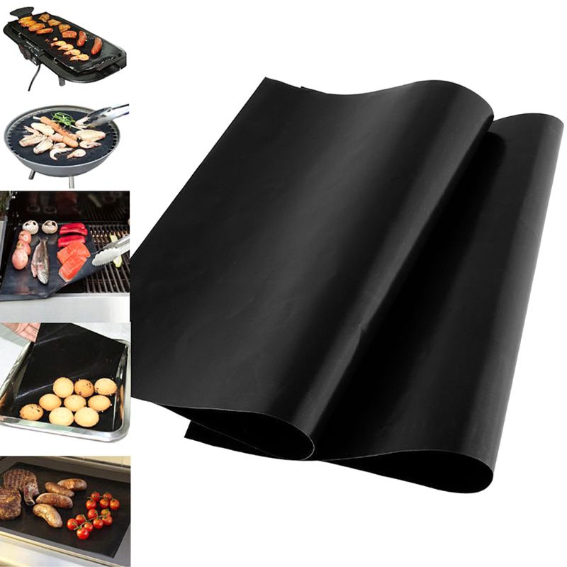 reusable non-stick bbq grill mat Chicken/Eggs/Ribs/Fish/Vegetables/Steaks/Burgers/Kabobs/Shrimp/Bacon/Grilled Cheese Sandwich 