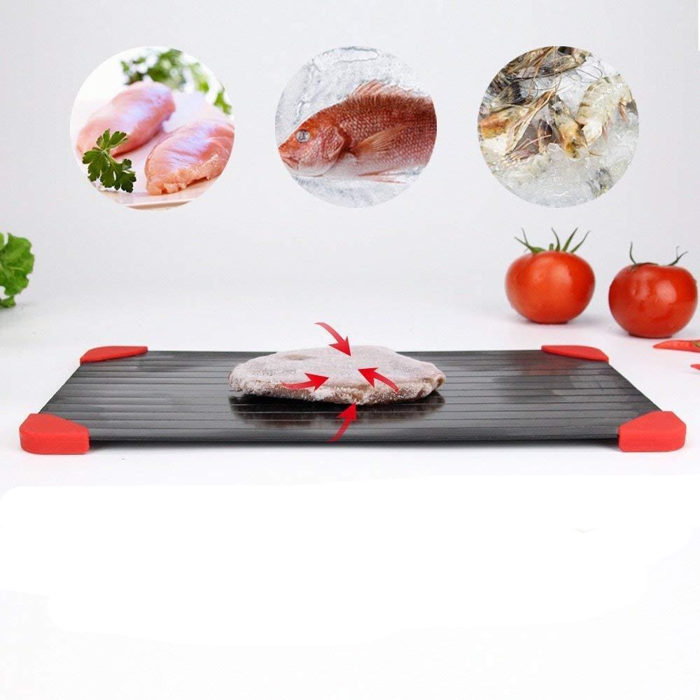 rapid food defrosting tray red tomato's, seafood, poultry, beef 