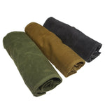 Three rolled up Waxed Canvas Lunch Bag easy to store