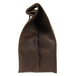 Eon Earth Waxed Canvas Leather Lunch Bag coffee color side profile