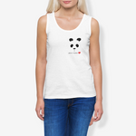 United Mango Designs clothing like Panda forever women's  tank top white 