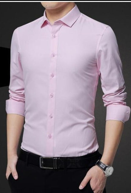 Stainproof Men's slim fit dress shirt