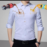 Stainproof Men's slim fit dress shirt