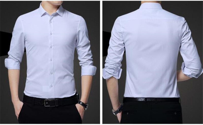 Stainproof Men's slim fit dress shirt