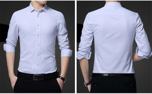 Stainproof Men's slim fit dress shirt