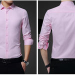 Stainproof Men's slim fit dress shirt