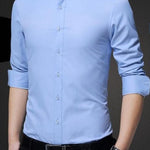 Stainproof Men's slim fit dress shirt