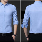 Stainproof Men's slim fit dress shirt